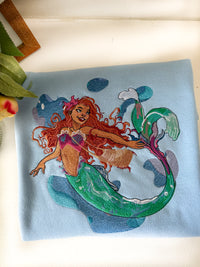 Ariel’s Swim Adult Embroidered Sweatshirt and T-Shirt