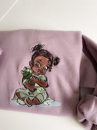 Baby Tiana Embroidered Adult Sweatshirt