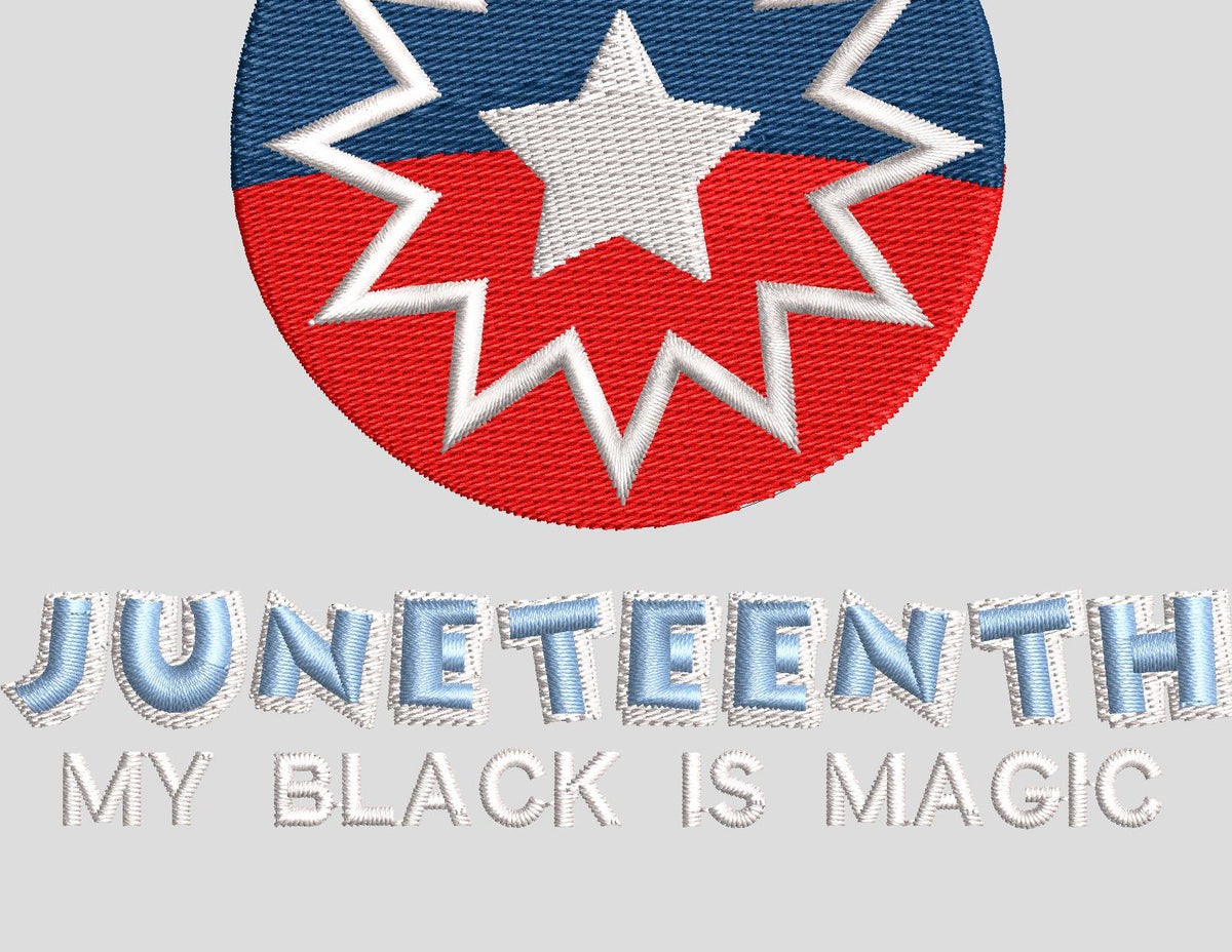 JUNETEENTH ON THE YARD EMBROIDERED TOTE