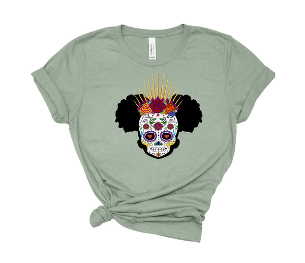 Pixi and Cass Coco Dia' de los Muertos Adult T-Shirt